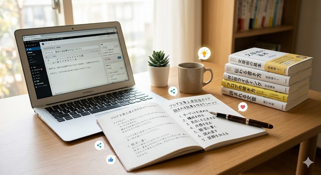 ブログの文章が上手くなる書き方の完全ガイド｜読まれる記事を作る7つのコツとおすすめ本5冊