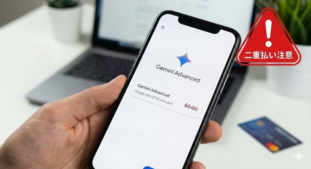 Geminiの2重払いに注意！